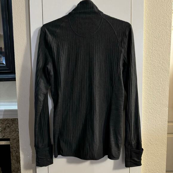 Icebreaker FLAWED Full Zip Merino Wool Blend Jacket Size Medium Charcoal Gray - Picture 2 of 9